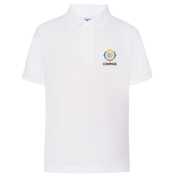 Compass Koszulka polo biała krótki rękaw