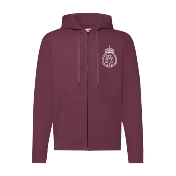 Bluza rozpinana z kapturem Szkoła Pijarów Burgund