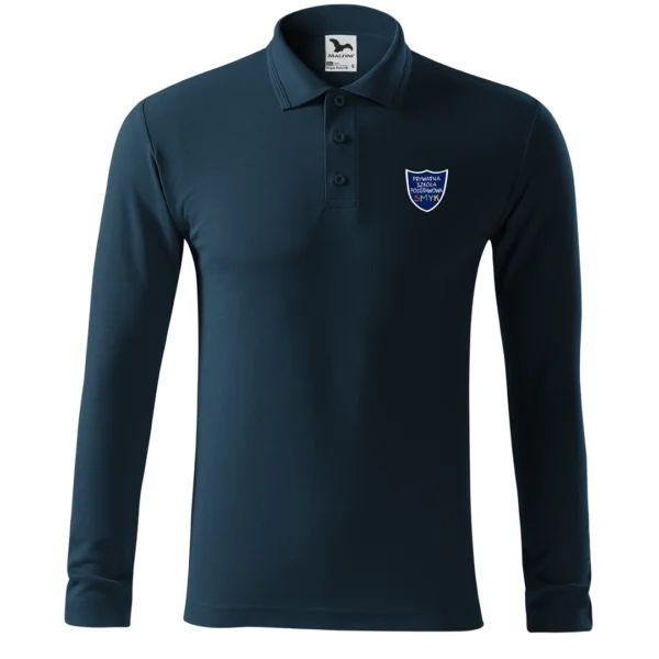 Koszulka Polo długi rękaw Malfini PSP Smyk granat