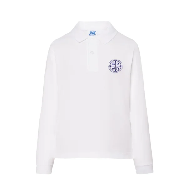 spsk w Olsztynku polo z długim rękawem biały