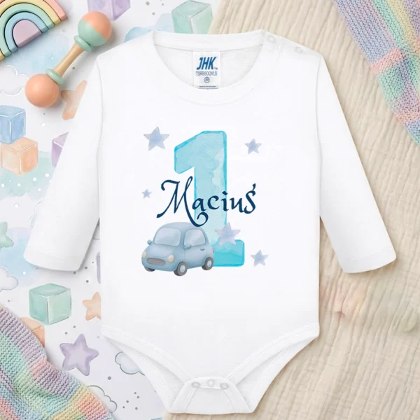 Personalizowane body na roczek z 1 chłopiec