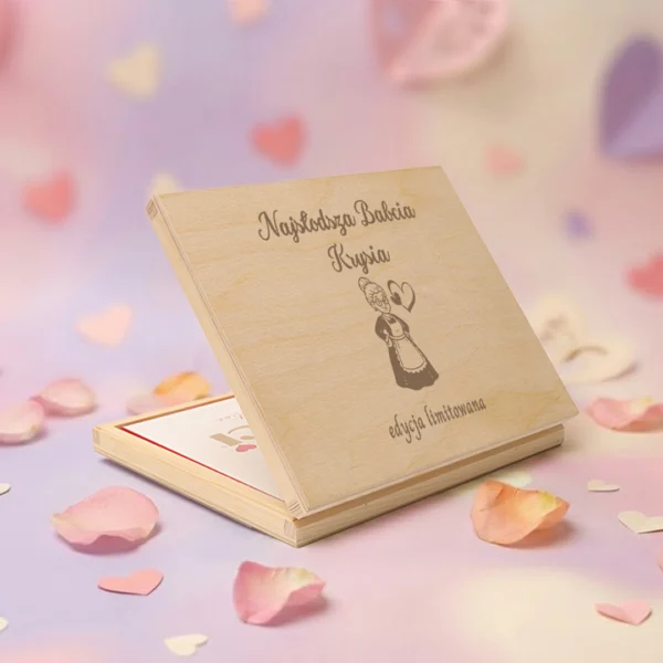 Personalizowane pudełko na merci dzień babci